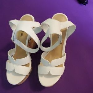 Just Fab cork wedges